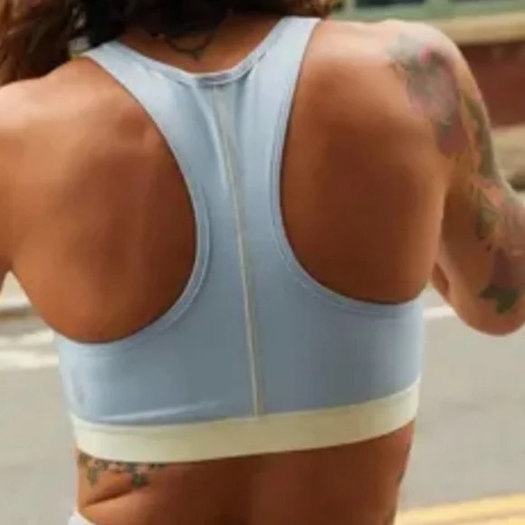 Free People Movement Move Me Yoga Sports Bra Large Blue - Picture 7 of 8